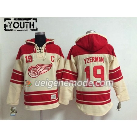 Kinder Eishockey Detroit Red Wings Steve Yzerman 19 Cream Sawyer Hooded Sweatshirt